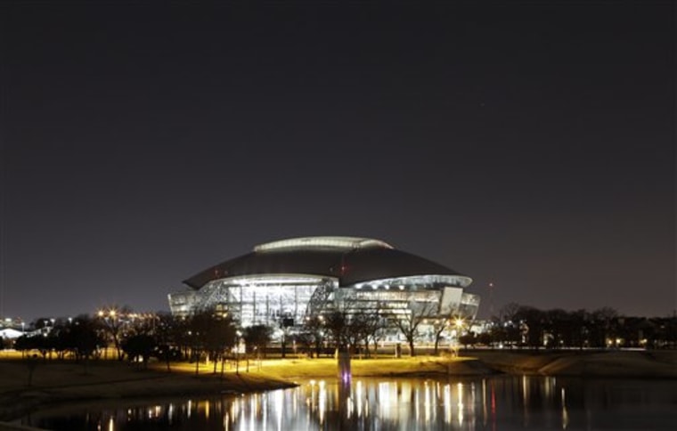 Cowboys Stadium in Arlington, Texas, hosts the Super Bowl on Feb. 6. The NFL is planning Super Bowl tours at $40 a pop. 